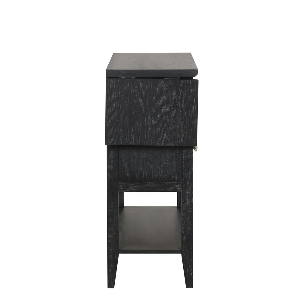 Sable Crest Drop Leaf Server-Black
