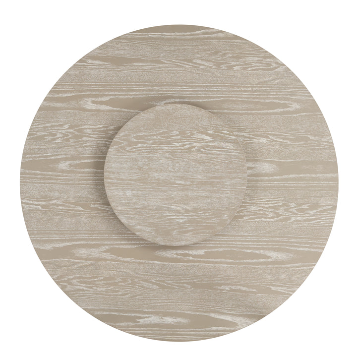 Gwendolyn Round Dining Table Top &amp; Lazy Susan-Cerused Taupe
