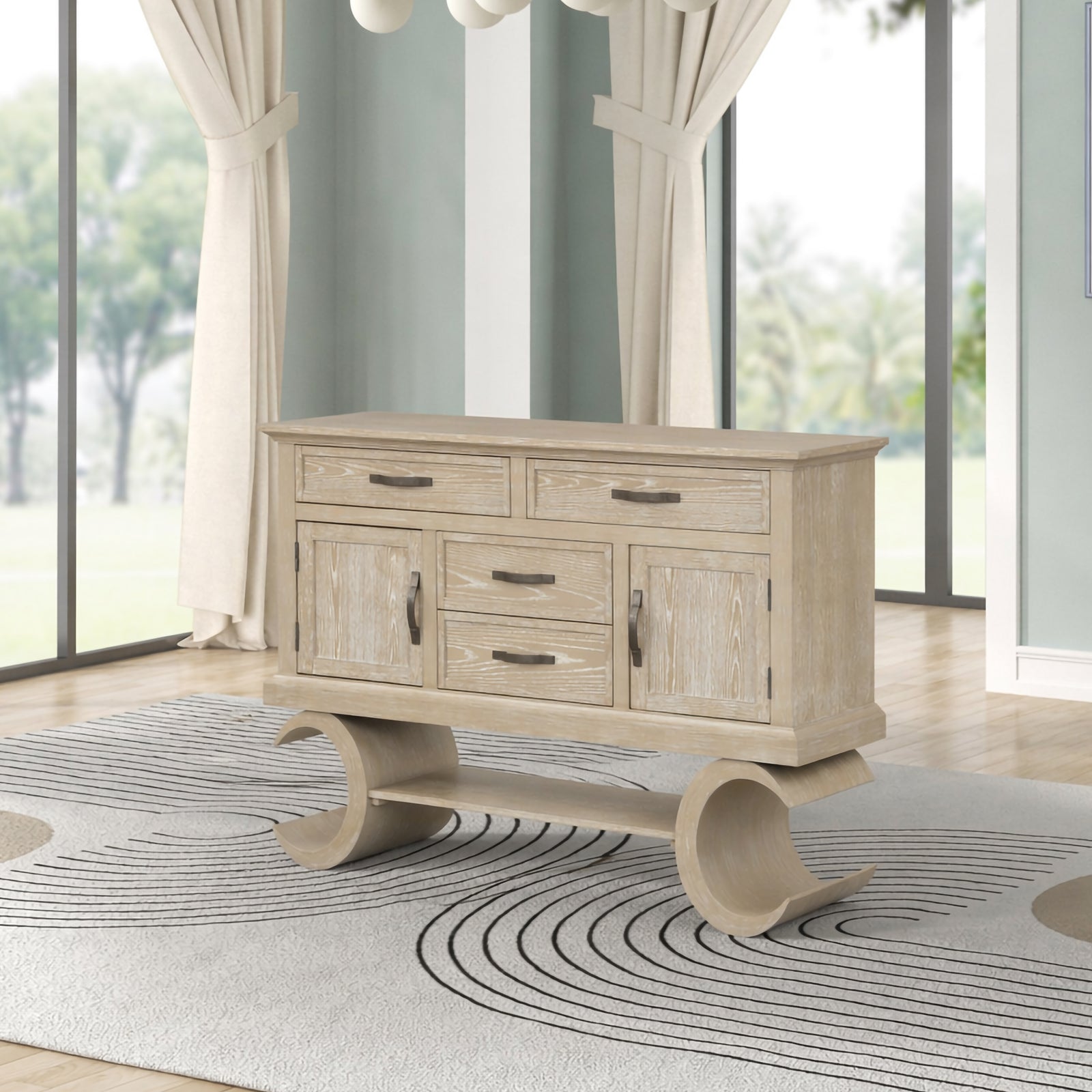Gwendolyn Server-Cerused Taupe
