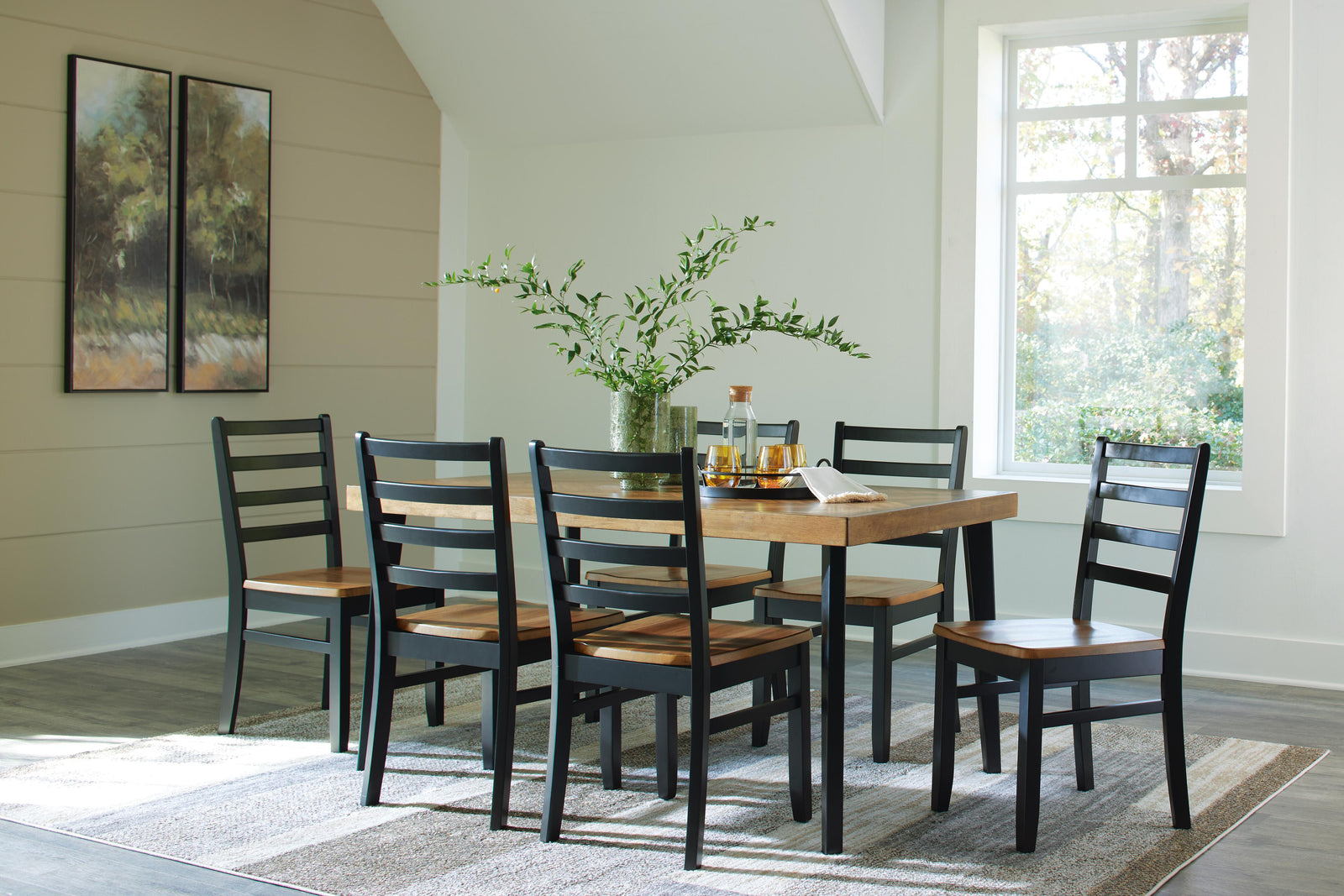 Blondon Dining Table and 6 Chairs (Set of 7) - Dark Brown (2)