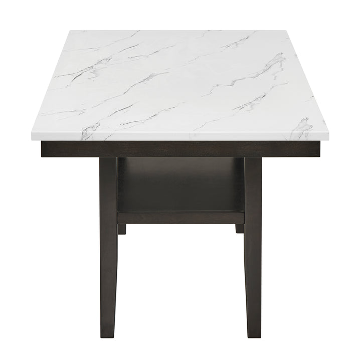 Carissa 60" Rectangle Dining Table W/storage Shelf