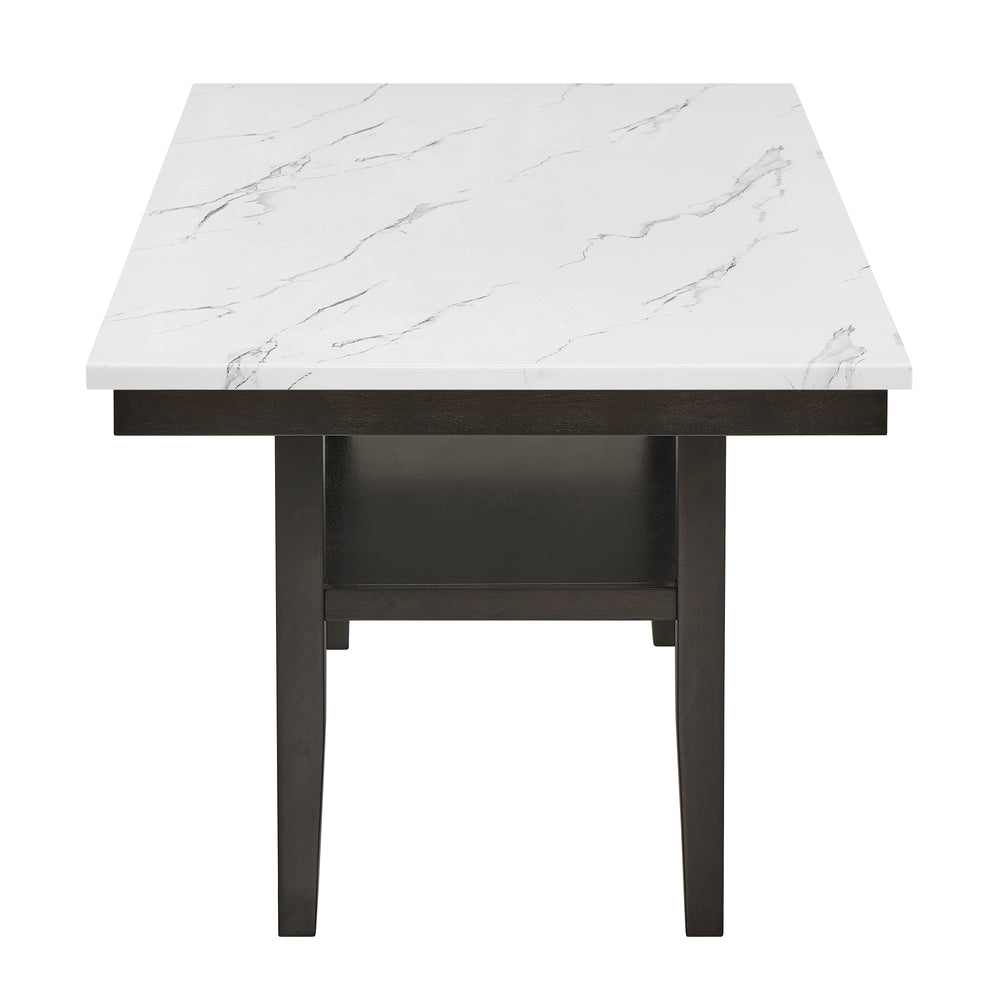 Carissa 60" Rectangle Dining Table W/storage Shelf