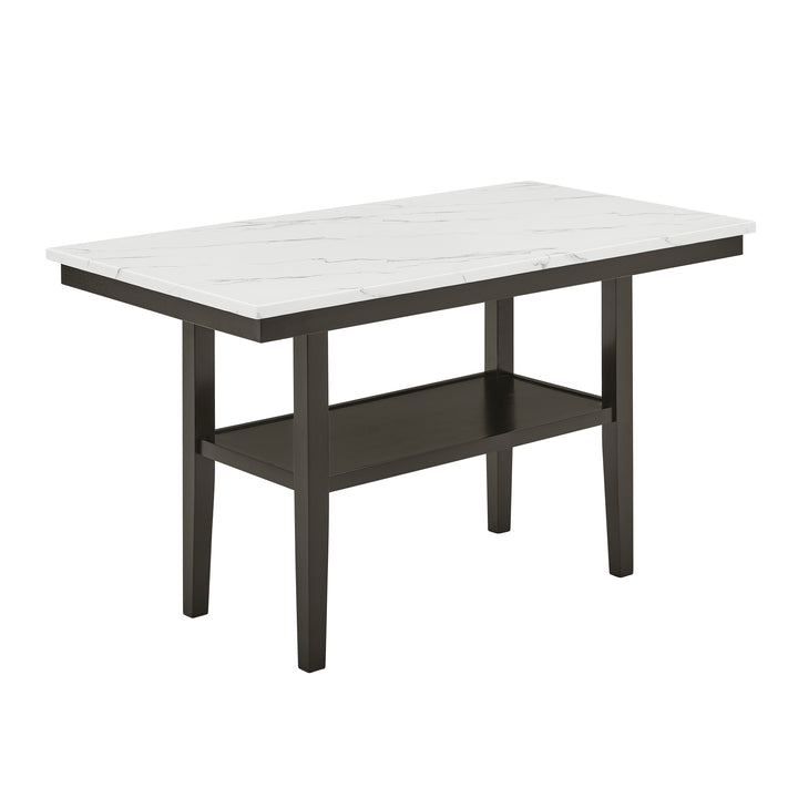 Carissa 60" Rectangle Counter Table W/storage Shelf