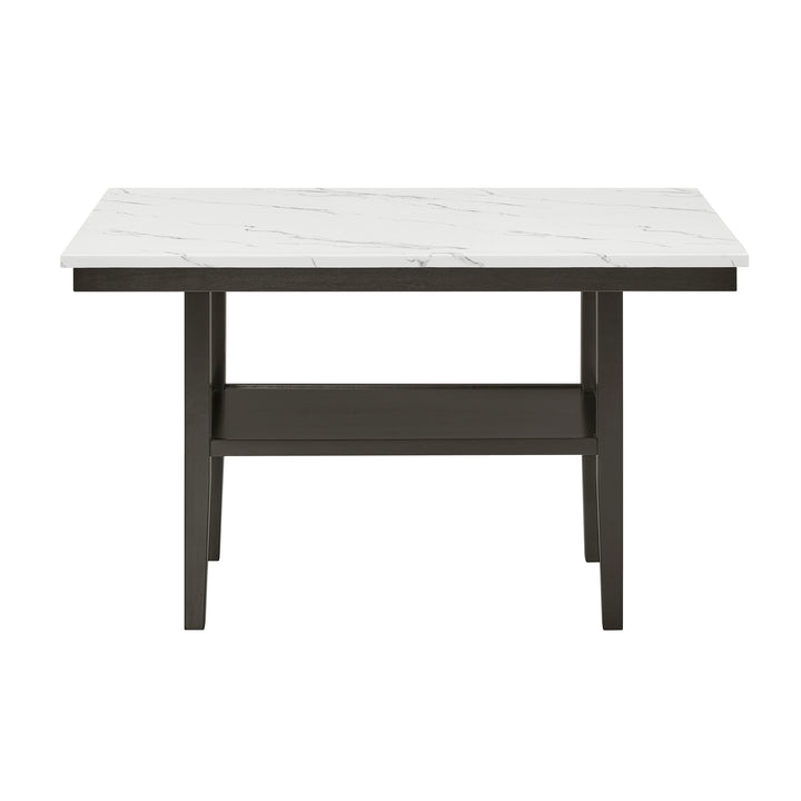 Carissa 60" Rectangle Counter Table W/storage Shelf