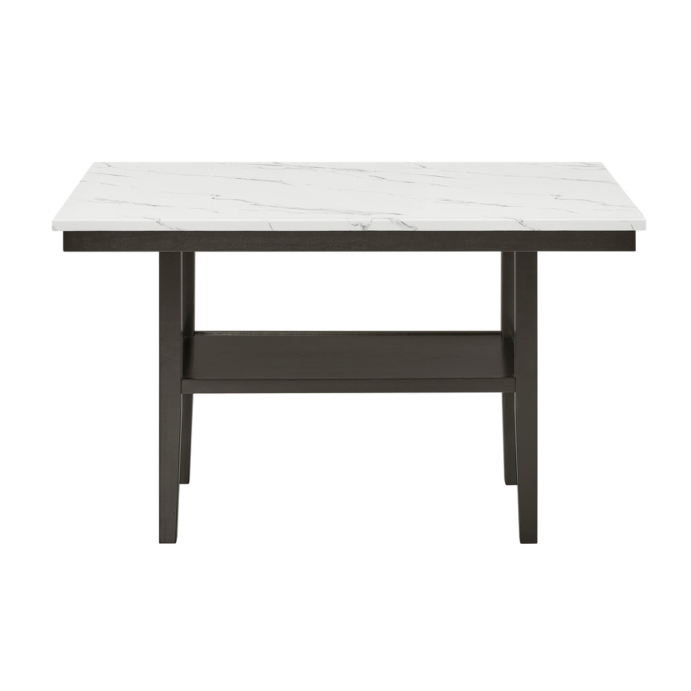Carissa 60" Rectangle Counter Table W/storage Shelf