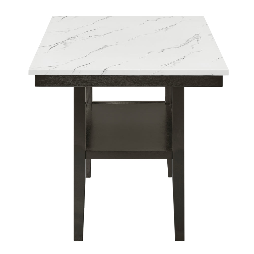 Carissa 60" Rectangle Counter Table W/storage Shelf