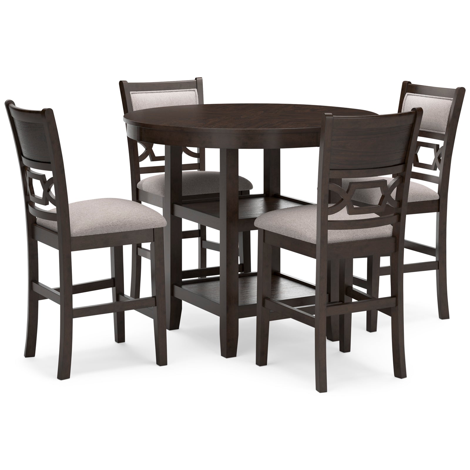 Langwest Counter Height Dining Table and 4 Barstools