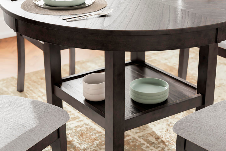 Langwest Dining Table and 4 Chairs (Set of 5) - Dark Brown (4)