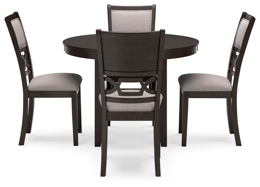 Langwest Dining Table and 4 Chairs (Set of 5) - Dark Brown (3)
