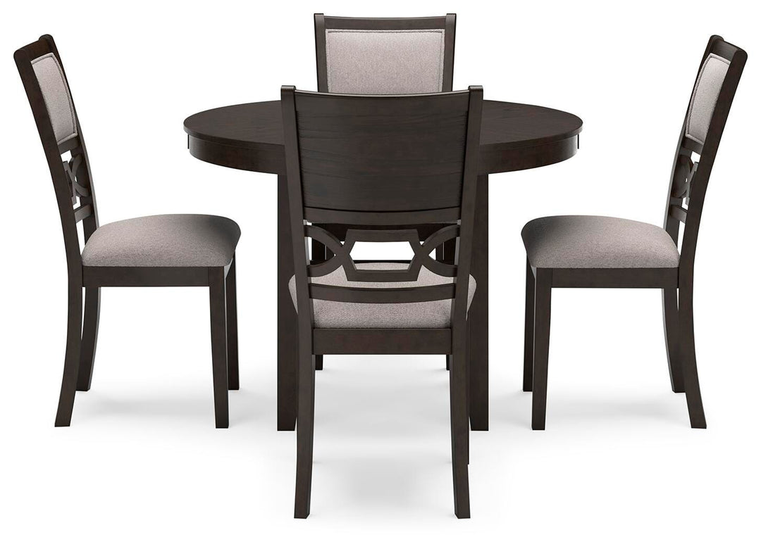 Langwest Dining Table and 4 Chairs (Set of 5) - Dark Brown (3)