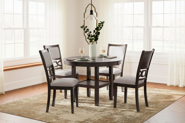Langwest Dining Table and 4 Chairs (Set of 5) - Dark Brown (2)