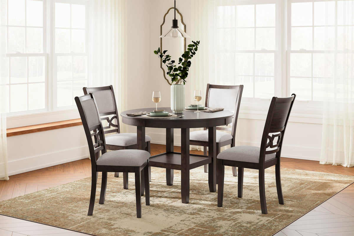 Langwest Dining Table and 4 Chairs (Set of 5) - Dark Brown (2)