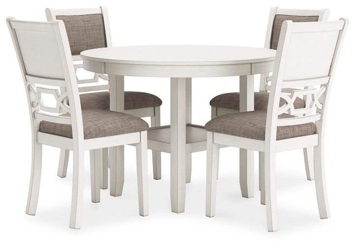 Erinberg Dining Table and 4 Chairs (Set of 5) - White (1)