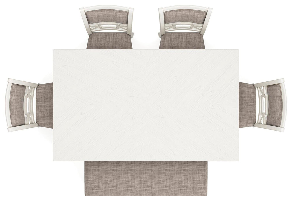 Erinberg Dining Table and 4 Chairs and Bench (Set of 6) - White (4)