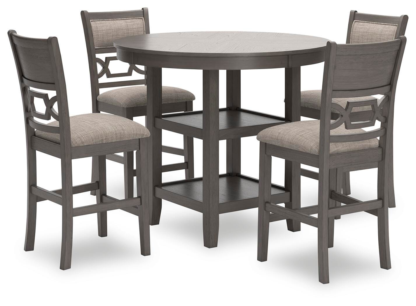 Wrenning Counter Height Dining Table and 4 Barstools (Set of 5) - Gray (1)