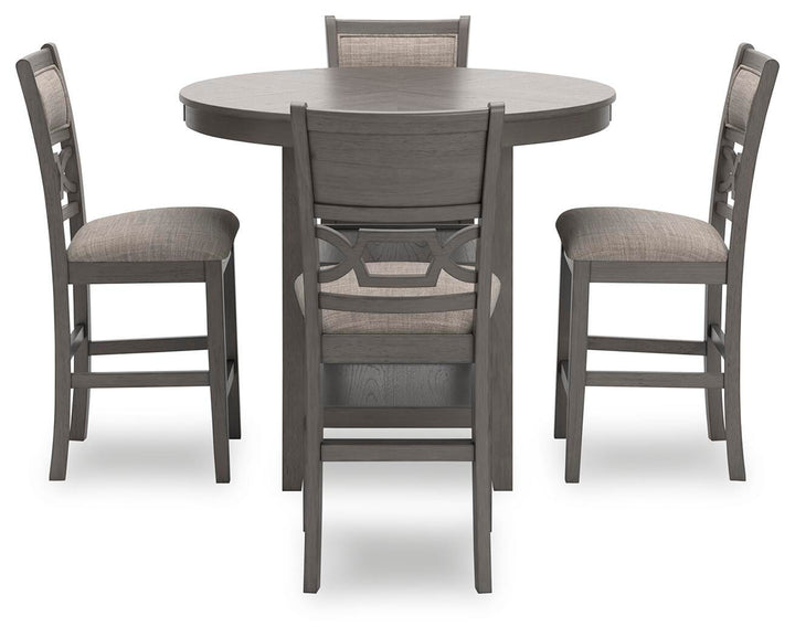 Wrenning Counter Height Dining Table and 4 Barstools (Set of 5) - Gray (3)