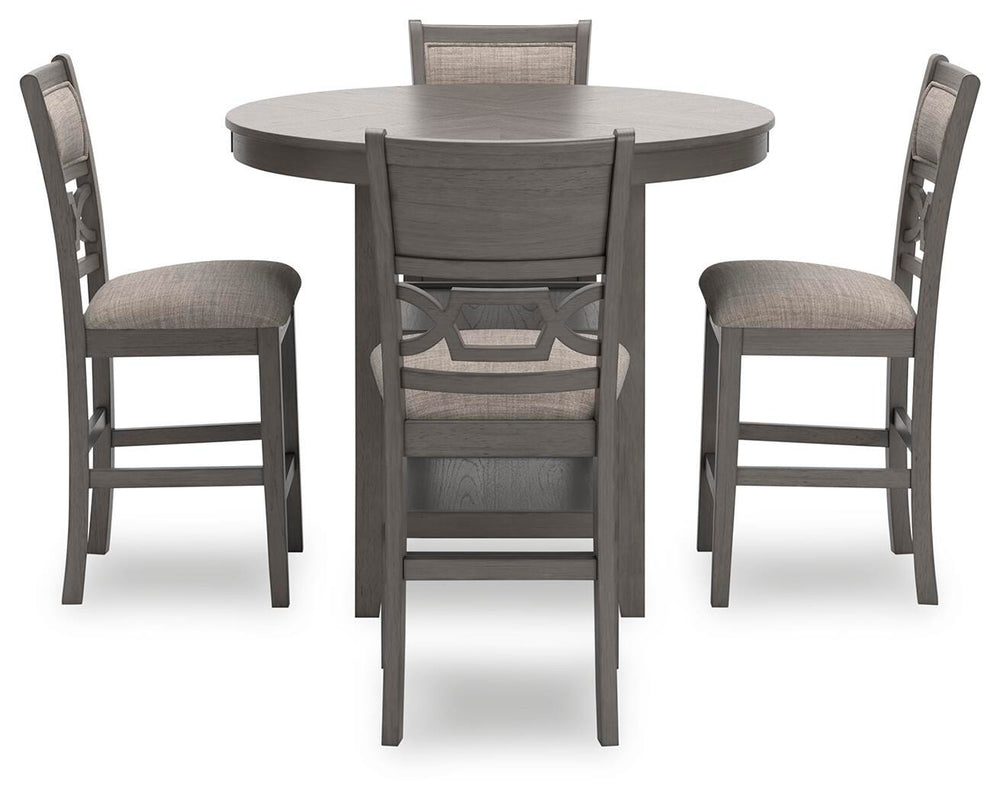Wrenning Counter Height Dining Table and 4 Barstools (Set of 5) - Gray (3)