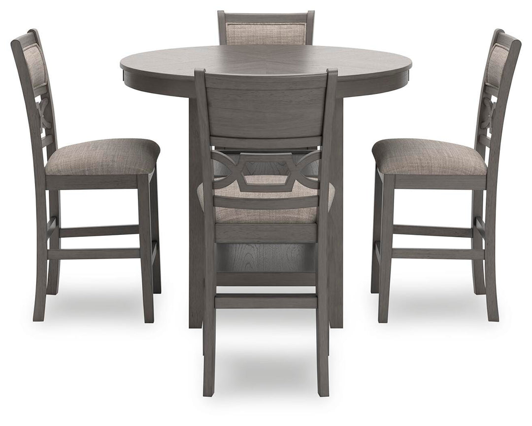 Wrenning Counter Height Dining Table and 4 Barstools (Set of 5) - Gray (3)