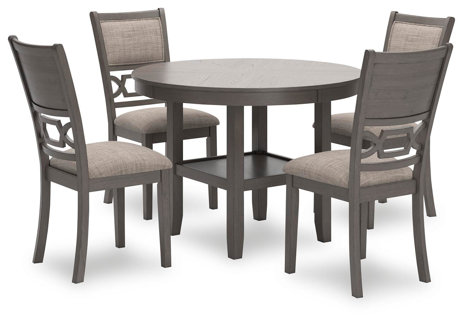Wrenning Dining Table and 4 Chairs (Set of 5) - Gray (1)
