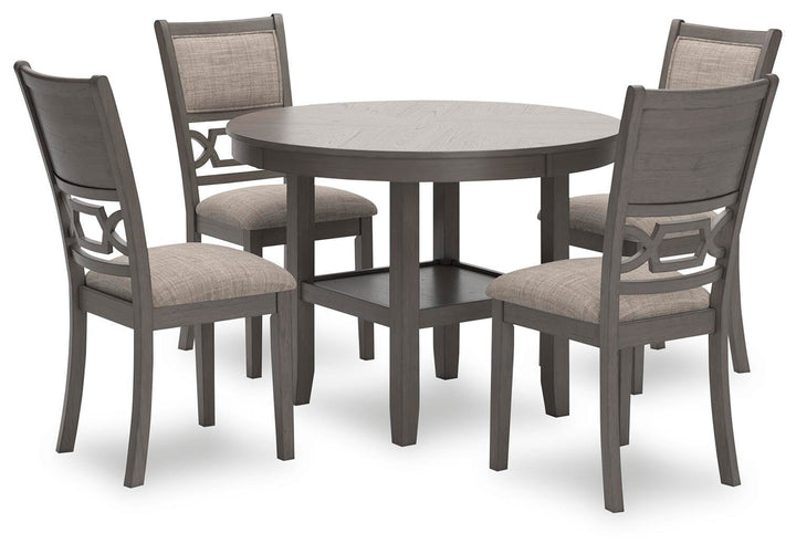 Wrenning Dining Table and 4 Chairs (Set of 5) - Gray (1)