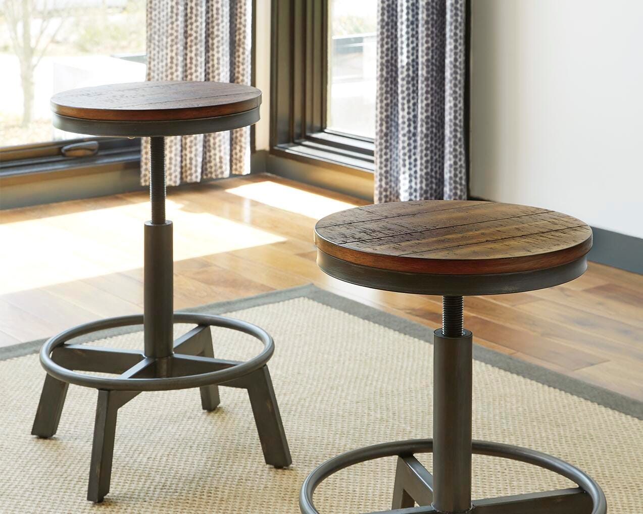Torjin Counter Height Stool - Dark Brown (2)