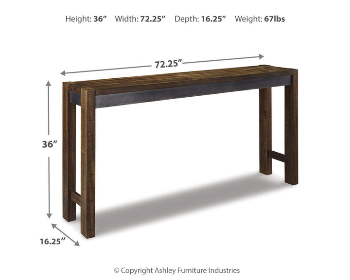 Torjin Counter Height Dining Table - Dark Brown (4)