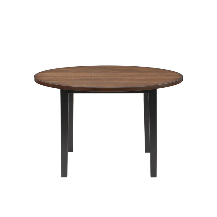 Potomac 48" Round Dining Table &amp; 4 Chairs-Brown/black