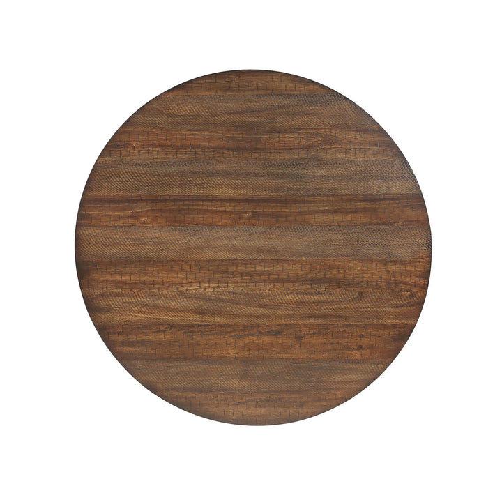 Potomac 48" Round Dining Table &amp; 4 Chairs-Brown/black