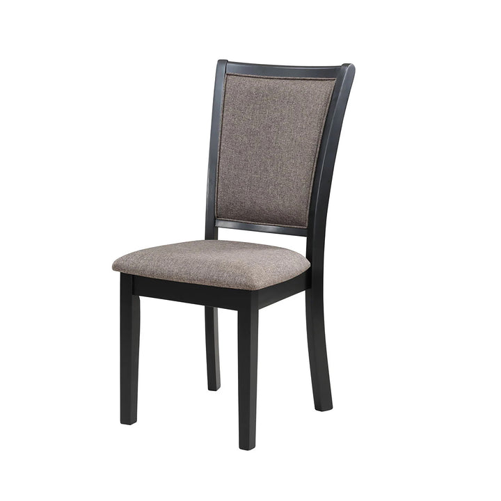 Potomac 48" Round Dining Table &amp; 4 Chairs-Brown/black