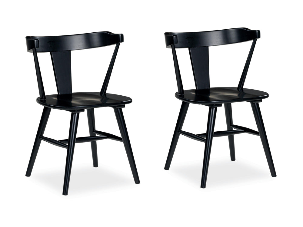 Gretlynn Dining Chair (Set of 2) - Black/Natural (1)
