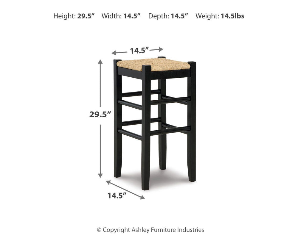 Mirimyn Bar Height Bar Stool - Black (6)