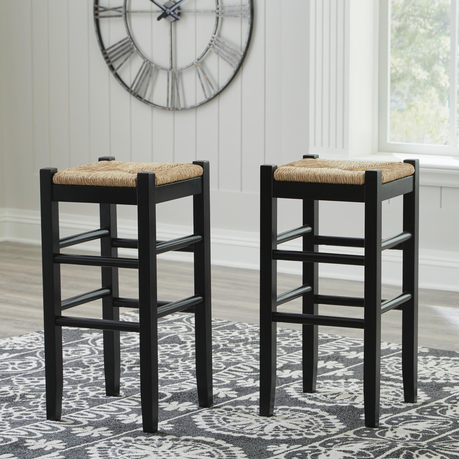 Mirimyn Bar Height Bar Stool - Black (2)
