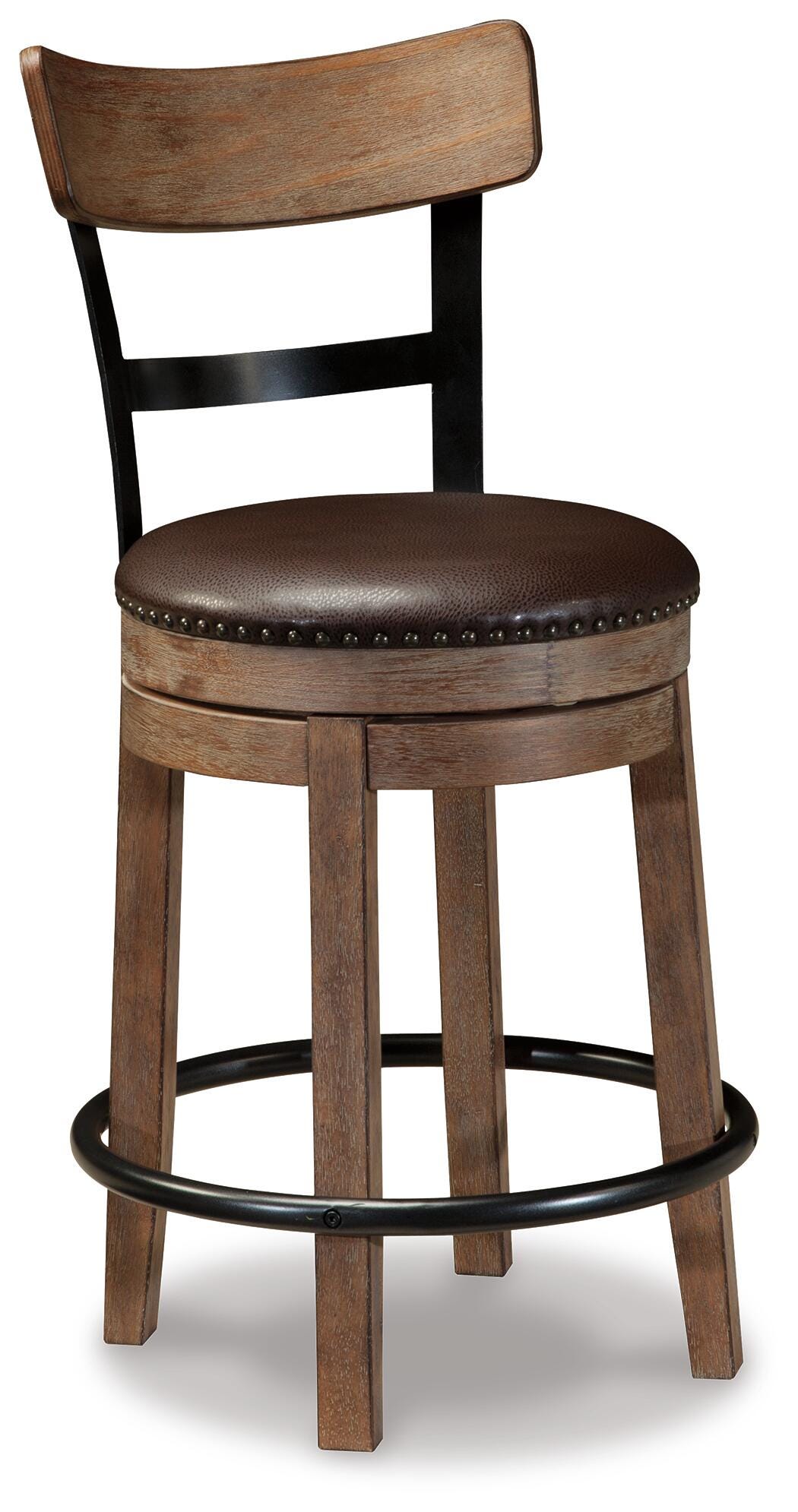 Pinnadel Counter Height Bar Stool - Light Brown (1)