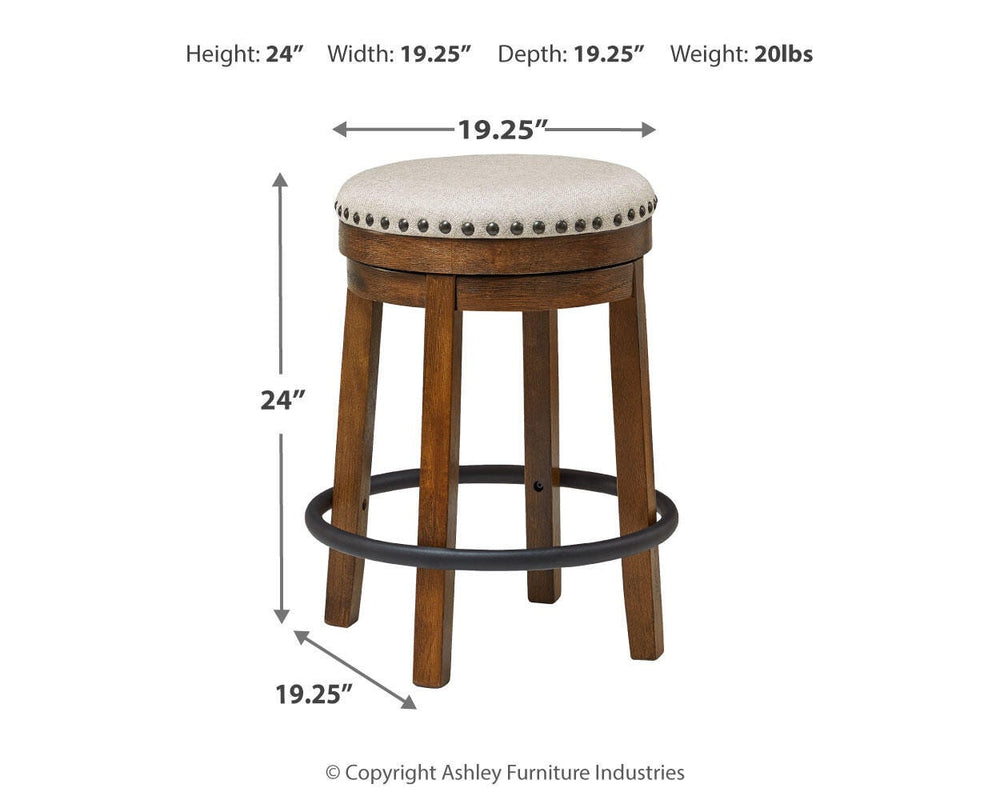 Valebeck Counter Height Stool - Dark Brown (4)