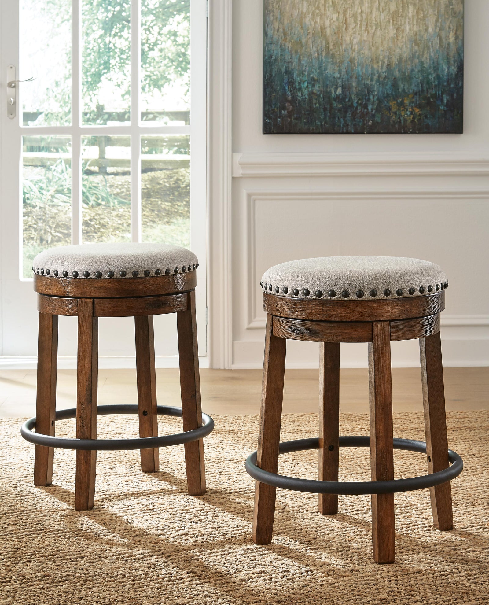 Valebeck Counter Height Stool - Dark Brown (2)