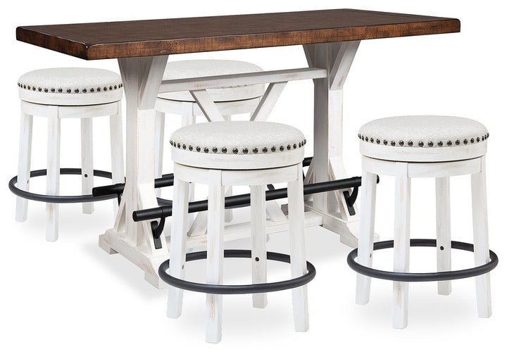 Valebeck Counter Height Dining Table and 4 Barstools (1)