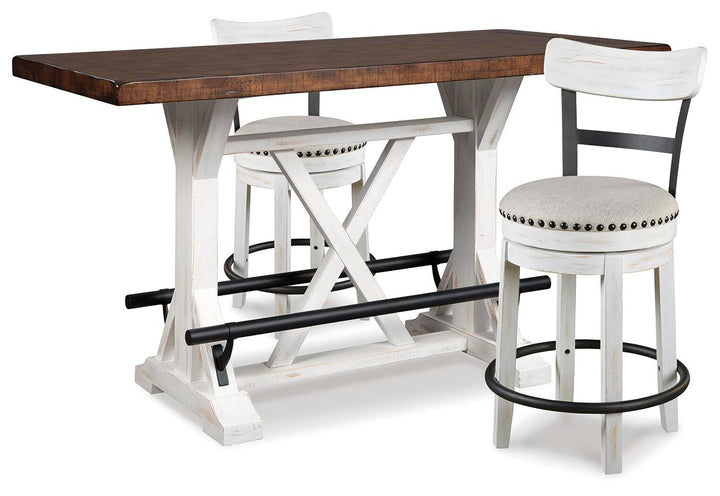 Valebeck Counter Height Dining Table and 2 Barstools - White (1)