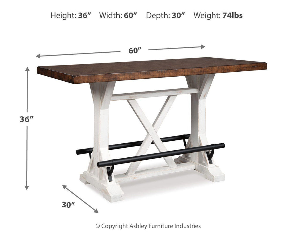 Valebeck Counter Height Dining Table and 8 Barstools - Multi (3)