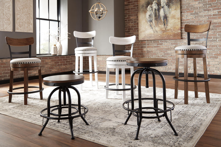 Valebeck Counter Height Bar Stool - White (7)
