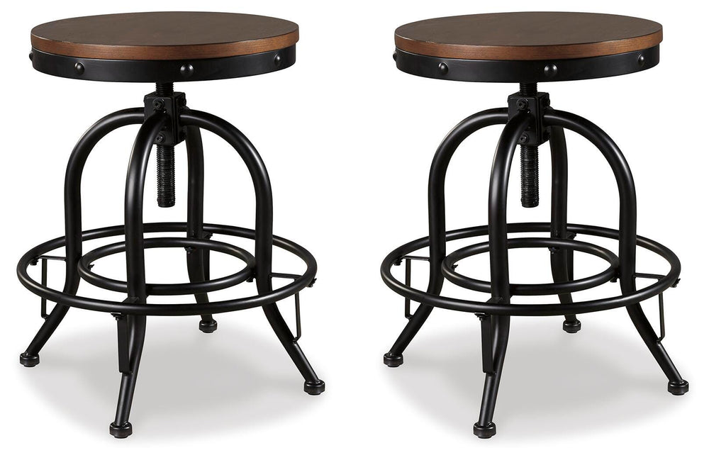 Valebeck Counter Height Bar Stool (Set of 2) - Brown/Black (1)
