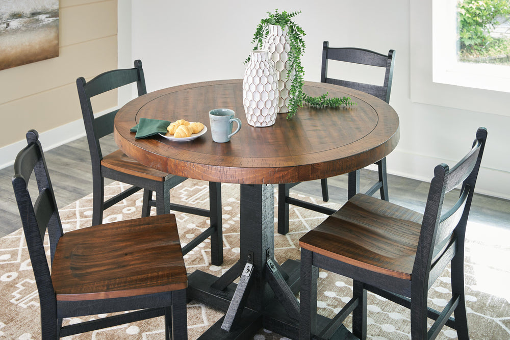 Valebeck Counter Height Dining Table and 4 Barstools - Multi (3)