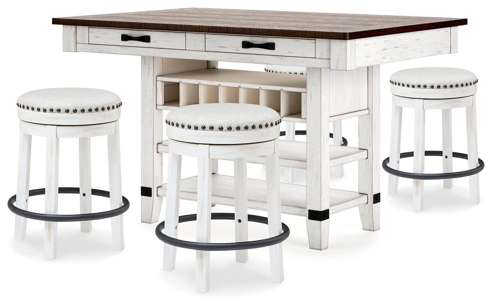 Valebeck Counter Height Dining Table and 4 Barstools - Multi (2)