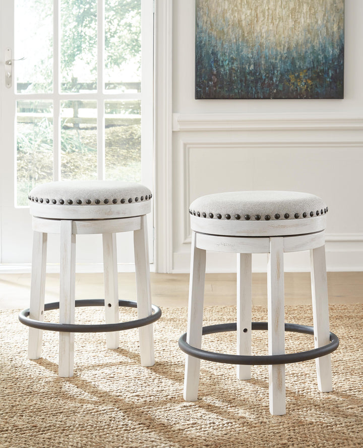 Valebeck Counter Height Stool - White (2)