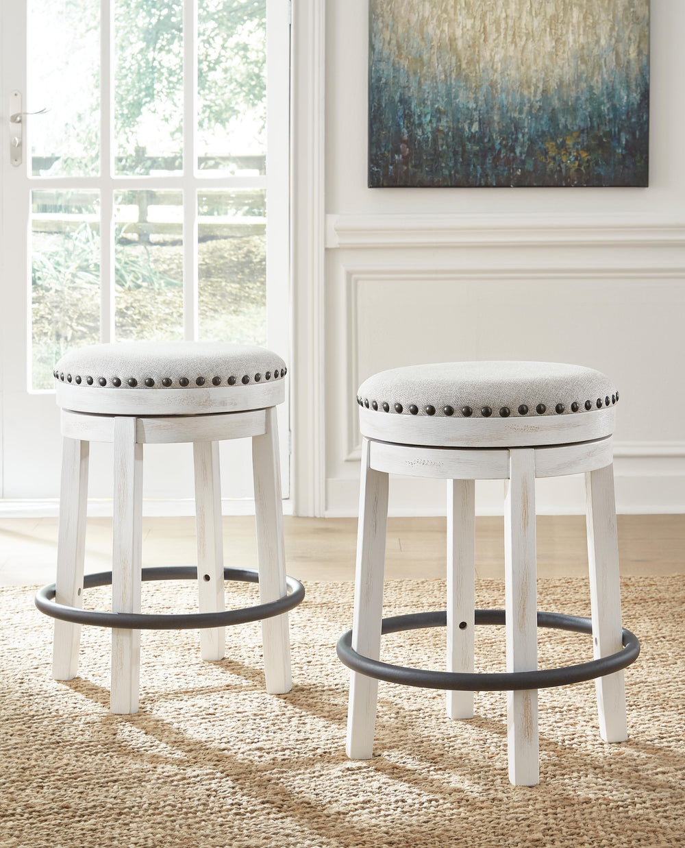 Valebeck Counter Height Dining Table and 4 Barstools - Multi (12)