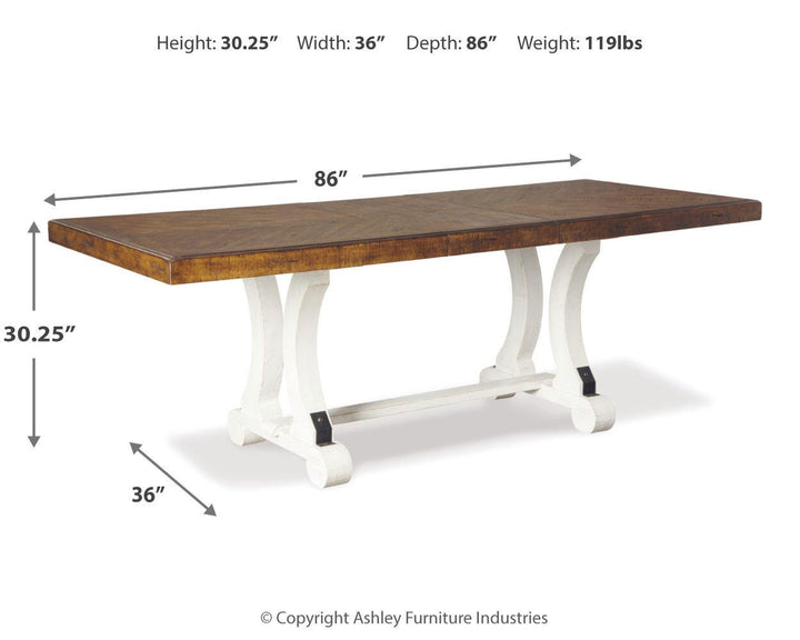 Valebeck Dining Table - Light Brown (4)