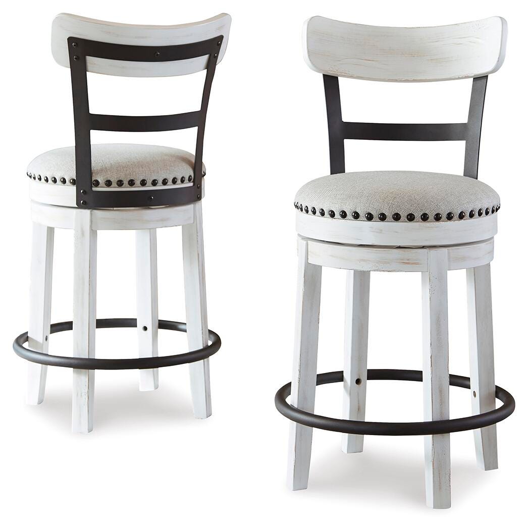 Valebeck Counter Height Bar Stool - White (1)