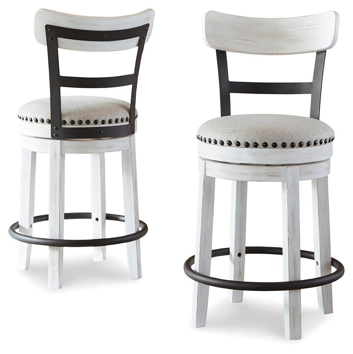 Valebeck Counter Height Bar Stool - White (1)