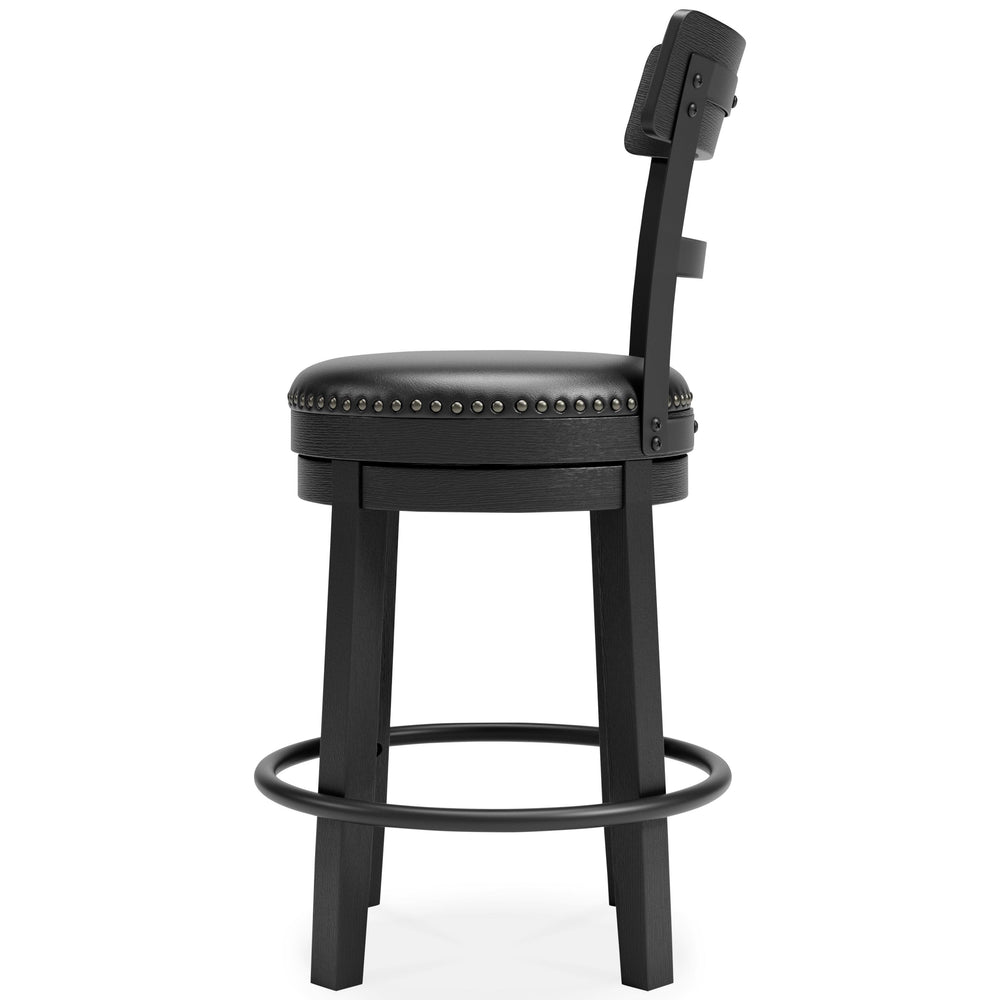 Valebeck Counter Height Bar Stool - Black (8)