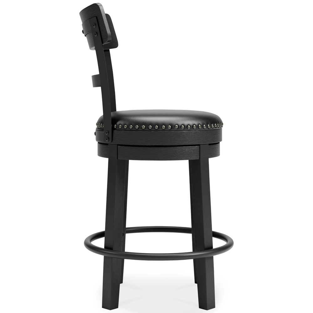 Valebeck Counter Height Bar Stool - Black (6)