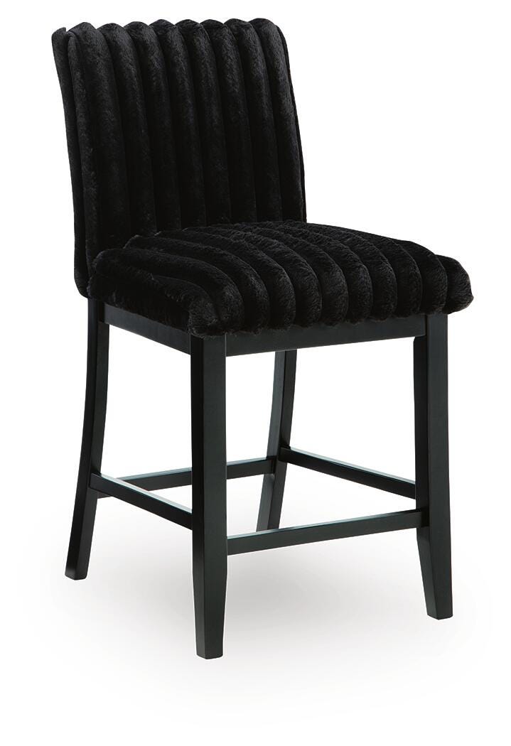 Mervannie Counter Height Barstool - Black (3)